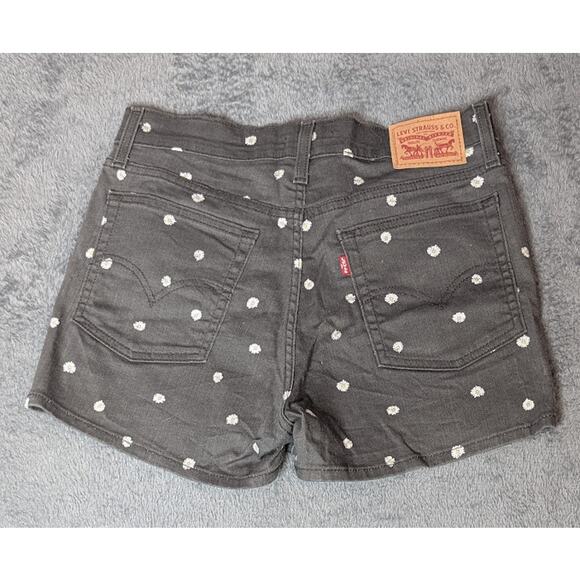 LEVI STRAUSS women's High rise Daisy print shorts black Med/Lg (30) Cottagecore - Picture 5 of 9